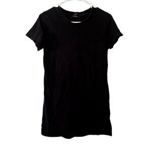 Forever 21 black short sleeved shirt dress cotton comfortable gothcore